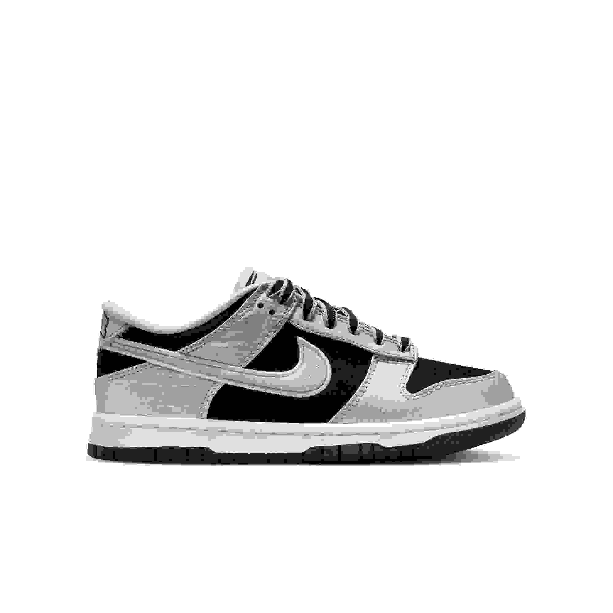 Nike Dunk Low LV8 Grade School Boys' "Metallic Silver/Black" Shoe